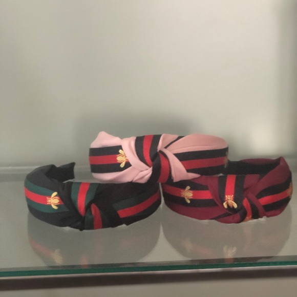 Red and Green Knotted Bee Headbands (Not a Set) - Picture 5 of 5